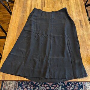Black Mid-Calf Professional Skirt Eileen Fisher Size Medium